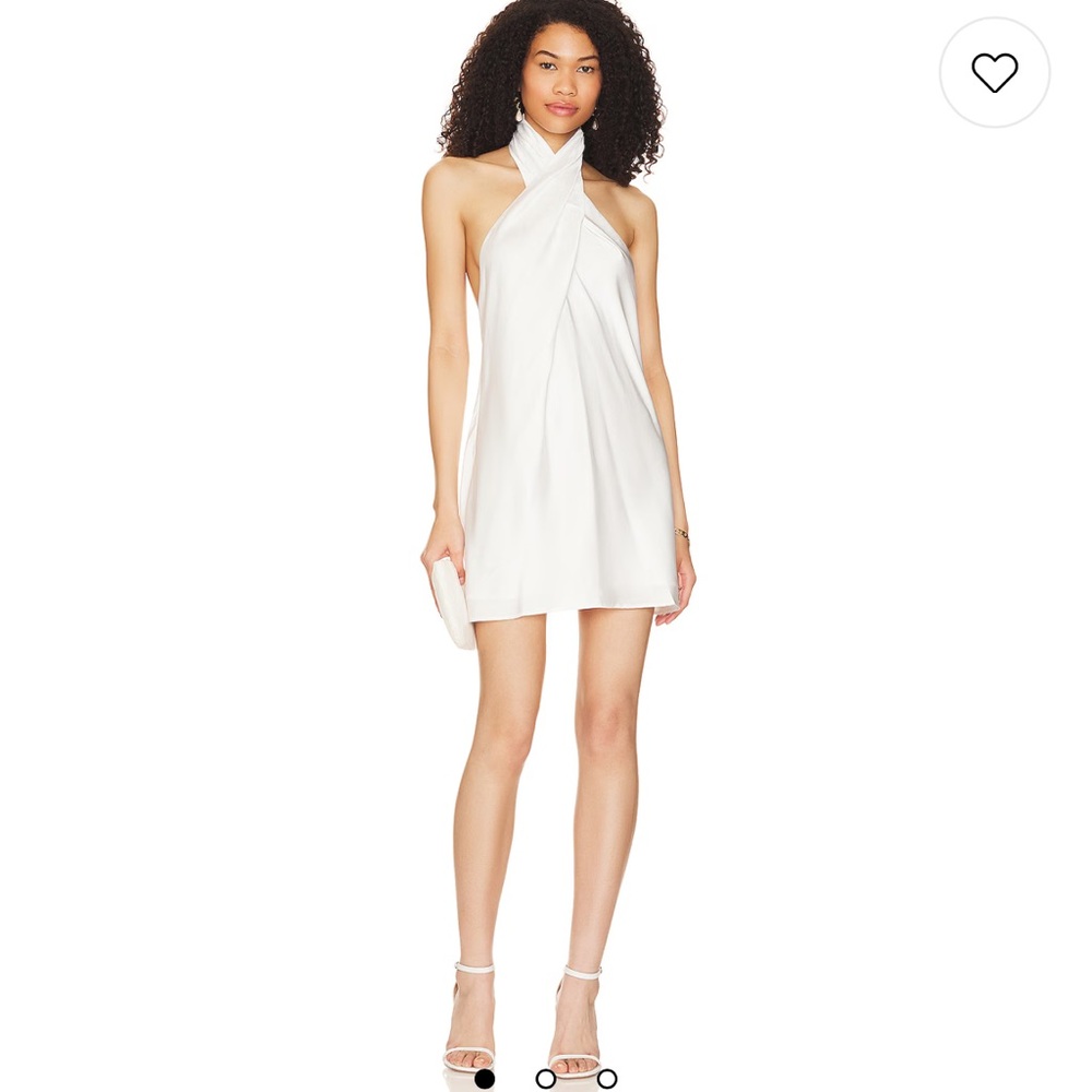 Show Me Your MuMu White Halter Mini Dress